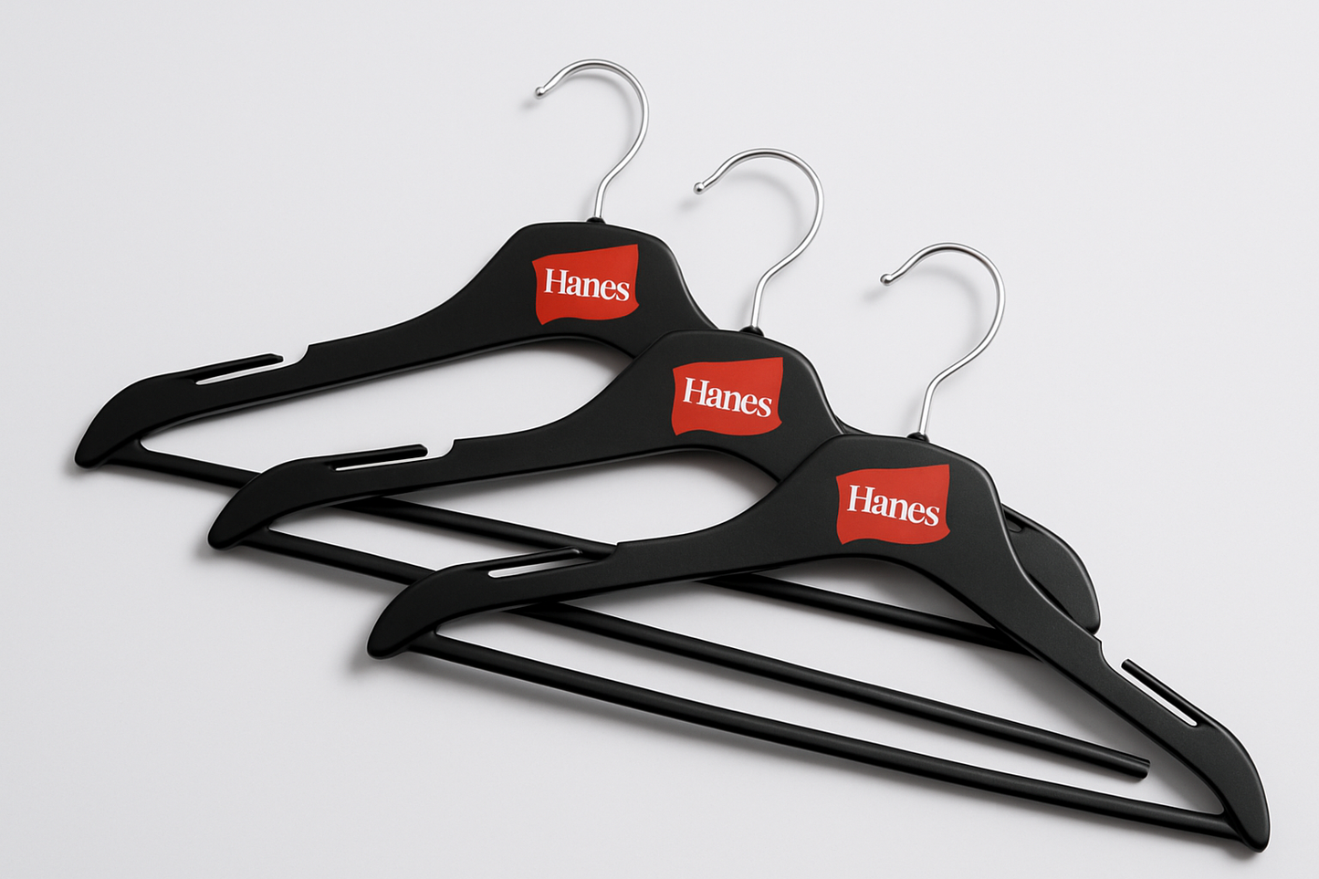 Black Hanes Plastic Hangers
