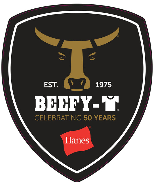 Beefy-T® 50th Anniversary Embossed Metal Sign
