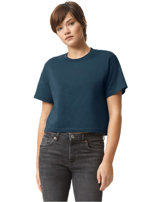 American Apparel 102 Ladies Fine Jersey Boxy Tee — Sea Blue