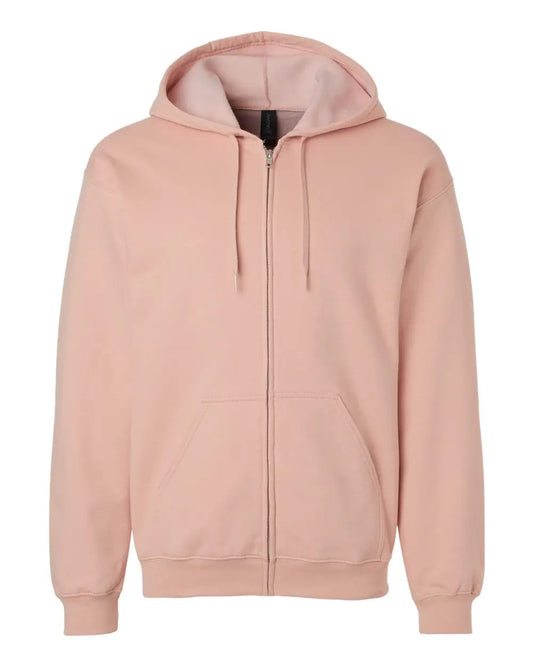 Gildan SF600 Softstyle Full-Zip Hoodie — Dusty Rose